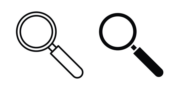 Search icon. Editable line vector element set