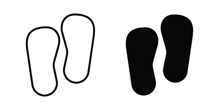 Soles icon. Editable line vector element set