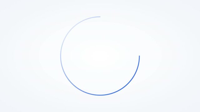 Loading Animation, Circular Progress Indicator, Digital Interface, Minimalist Graphic, White Background, Abstract Concept, Close-up View