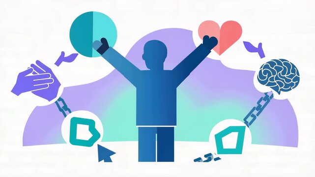 Personal Achievement And Healthy Choices Illustration