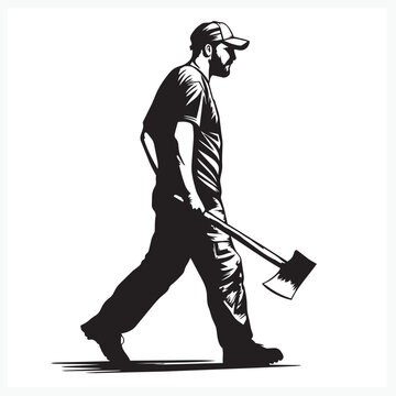 man with axe