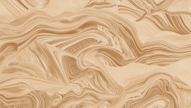 Wall texture close up with flowing woodlike waves replicating desert sand dunes