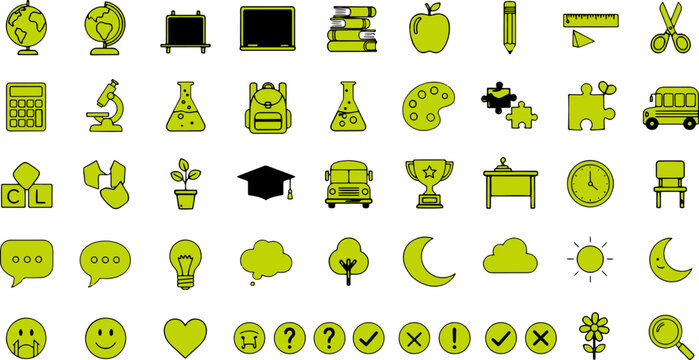 Collection of various icons and symbols.