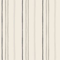 Fototapeta premium Relaxed Neutral Painterly Stripe Seamless Pattern