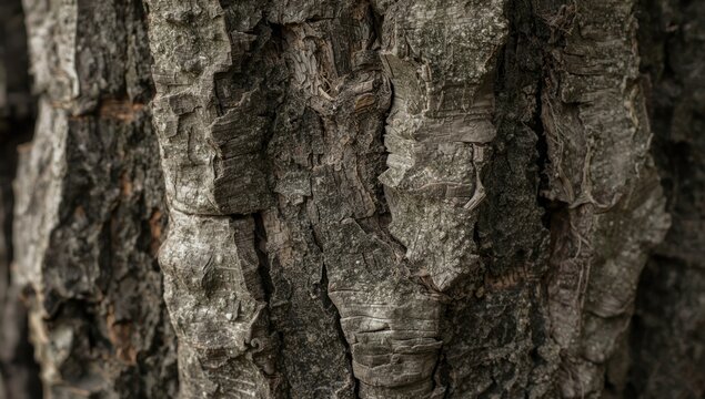 Willow bark texture under high magnification close up