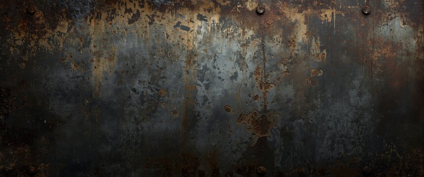 Rough corroded metal texture backdrop featuring heavy grunge wear