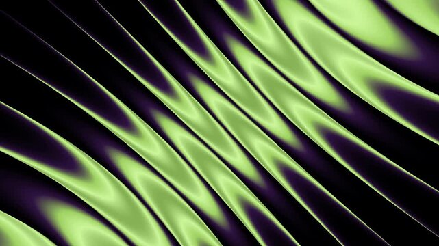 Abstract Green and Purple Wavy Stripe Pattern Animation Background 4K