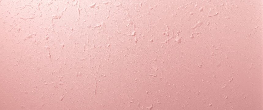 Minimalist pink plastic texture background with rough uneven grain and high key lighting copy space