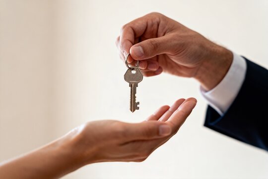 Key handover in real estate transaction