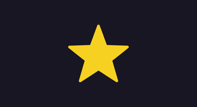 Golden Star Icon Symbol Shape.