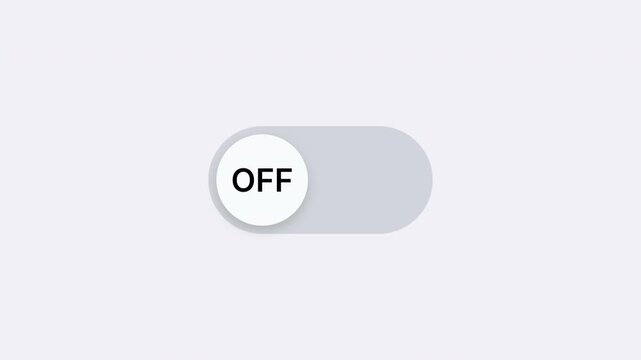 Minimalist user interface design of a toggle switch button in the off position