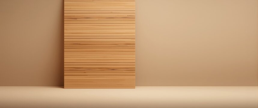 Striped bamboo wood grain texture presented as a smooth panel backdrop with copy space