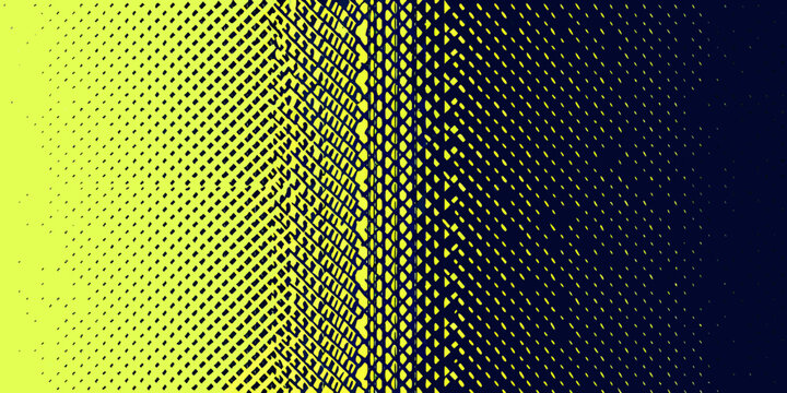 Diagonal line pattern with halftone dots yellow to dark blue gradient