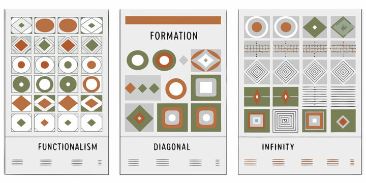 Geometric pattern with squares circles and diamonds vector illustration