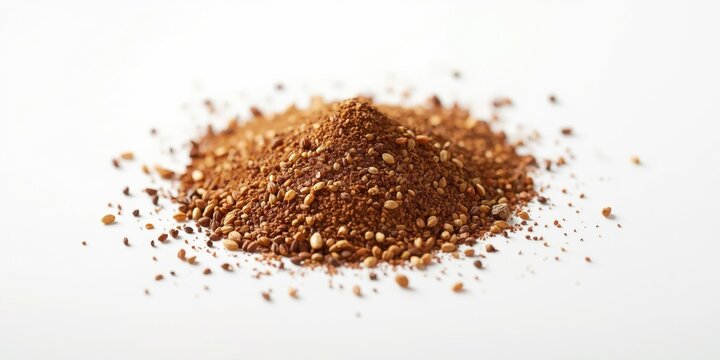 Whole Zira Grain Spice Blend for Meat Cooking on Plain White Background