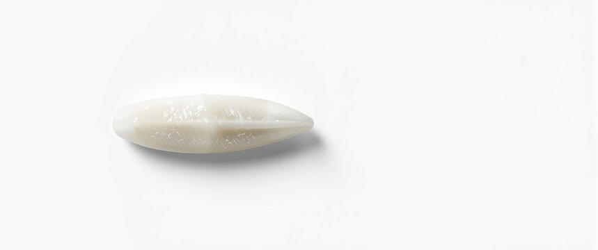 Single piece of pangasius fish shown clearly on a white background