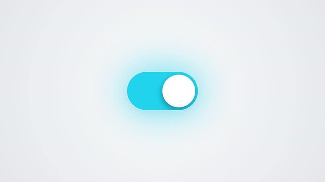 Toggle Switch Button Activation, User Interface Element, Digital Environment, Minimalist Graphic, Front View Concept