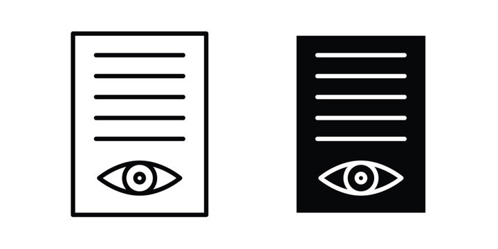 Watchlist icon. line and filled black pictograms.