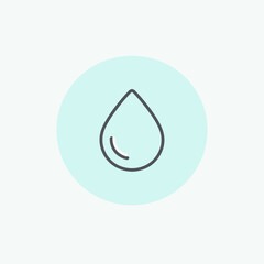 Fototapeta premium A simple water drop icon centered on a light blue background