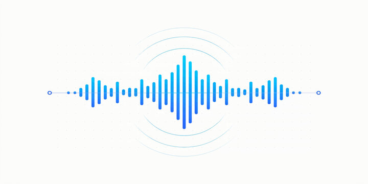 Blue digital sound wave equalizer abstract music background vector illustration with business chart graph data growth finance technology frequency design