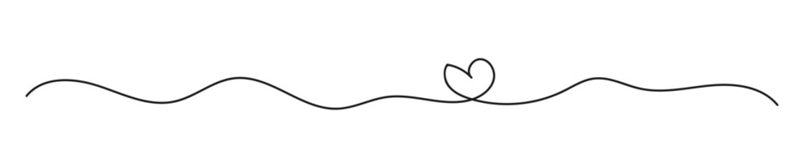 Obraz premium Squiggle line design element. Wavy wiggle stripe pattern collection. Curved single line. Hand drawn linear heart design. Abstract swirl and curve line. 