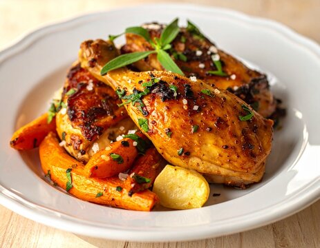 roasted chicken with vegetables

