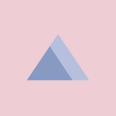 Fototapeta premium A simple geometric triangle shape with a soft color palette background