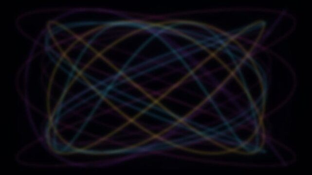 Retro Neon Lissajous Curve Oscilloscope Math Animation