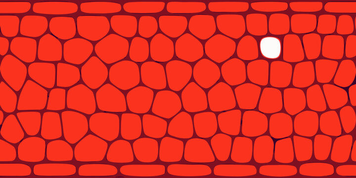 Red cellular pattern with one white cell vector illustration