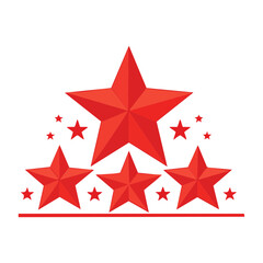 Fototapeta premium Red stars graphic illustration