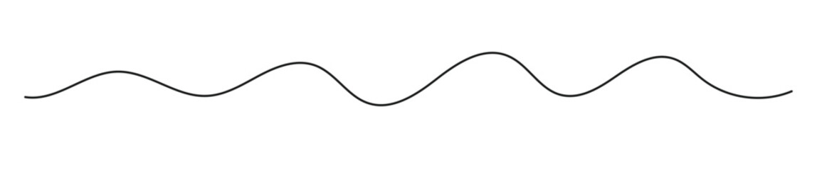 Obraz premium Squiggle line design element. Wavy wiggle stripe pattern collection. Curved single line. Hand drawn linear design. Abstract swirl and curve line. line.One continuous squiggle line. Curved single line.