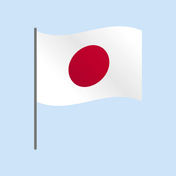 Japan flag map location pointer