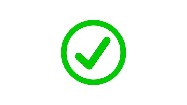 Right check mark animation viddeo. Check mark on black background. approved tick mark icon, Check mark icon animation, right mark icon. Tick mark icon animation. Check mark animation on circle
