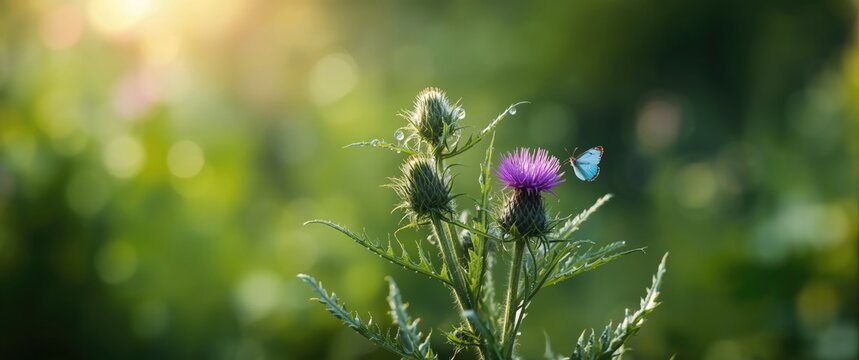 Milk thistle plant cardus marianus used traditionally for medicinal purposes