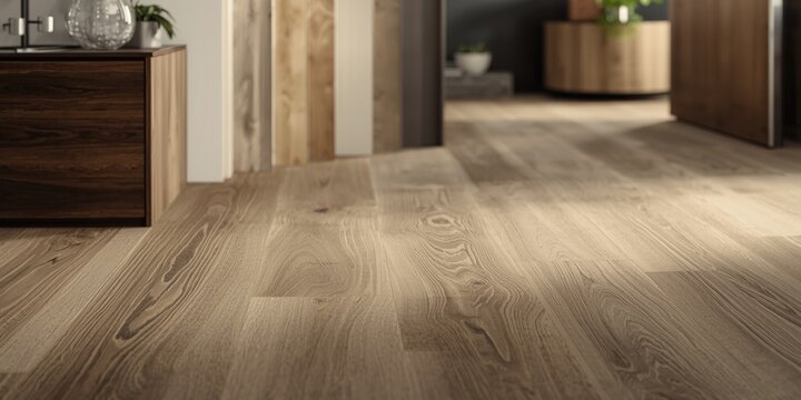 Selection of SPC and vinyl flooring panels with true wood design for upgraded home interiors