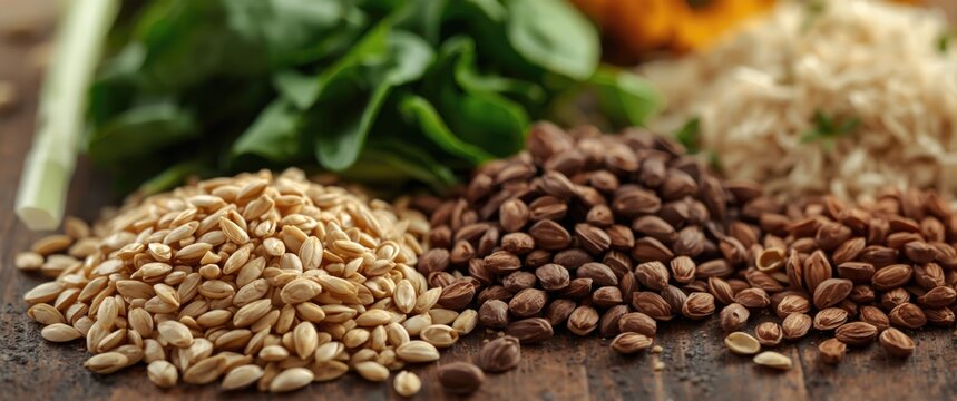 Nutritious eating concept featuring best foods rich in Vitamin B1