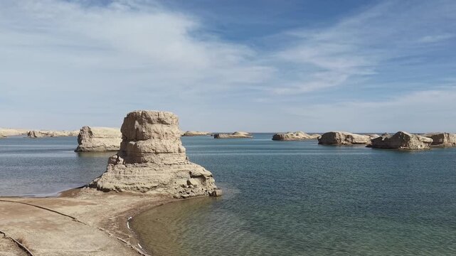 Natural Wonder of Urt Water Yadan Captured by Drone