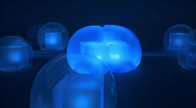 Cybersecurity endpoint protection cyber security network protection digital shield data security firewall computer defense secure system technology blue cube glowing cube neon cube digital cube cyber