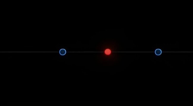 Cybersecurity cyber attack digital timeline data breach red pulse glowing dot blue circle cyber security network threat hacking alert signal minimal glitch effect digital threat concept dark