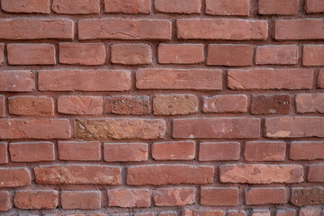 Naklejka premium Old red brick wall, mur ściana z czerwonej cegły 