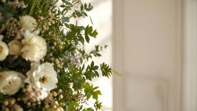 Elegant floral styling refining the sanctified area