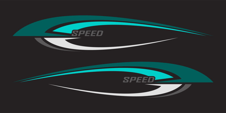 Sport racing stripes car stickers modification body speed and drift vinyl decal templates. Racing decals for tuning