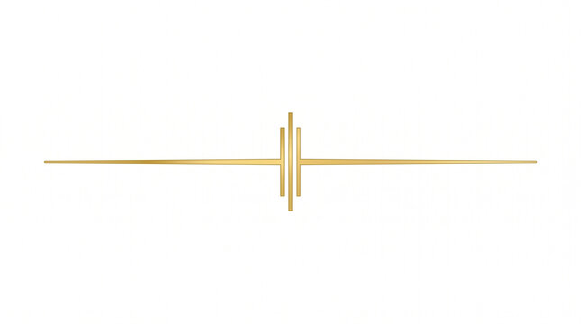 Golden soundwave, audio signal, waveform icon, minimalist design element