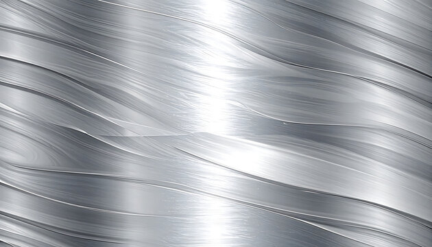 Wavy metallic surface texture with brushed effect, abstract industrial background, futuristic material, seamless pattern