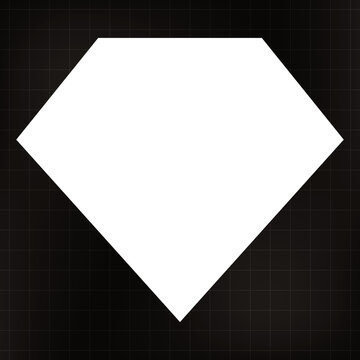 Png geometric frame, black minimal diamond design, transparent background