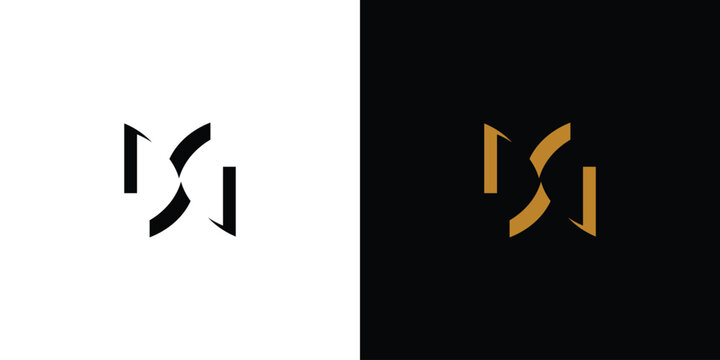Luxury and unique letter DG initials logo design