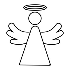 Obraz premium Png simple angel decor illustration, transparent background