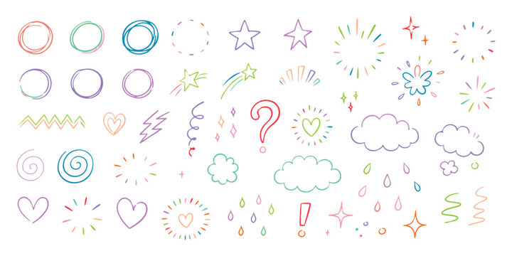 Comic burst doodles. Line twinkle icon with manga effect and chalk sunburst, surprise element. Vector Comic burst doodles. Line twinkle icon with manga effect and chalk sunburst, surprise element. 