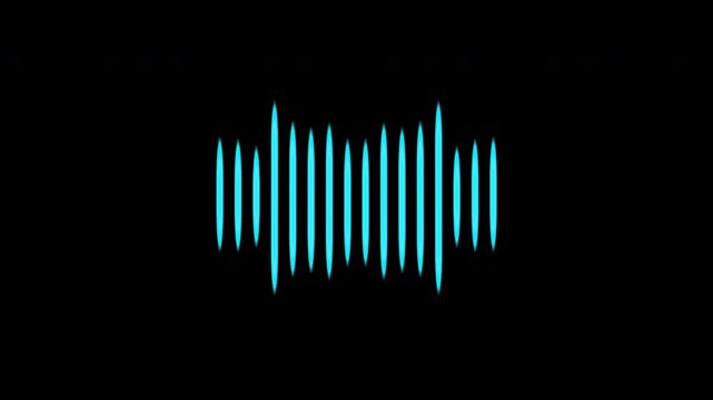 Abstract animation of colorful sound wave equalizer. Animation. Audio spectrum simulation for music, computer calculating, futuristic, ads, animation.