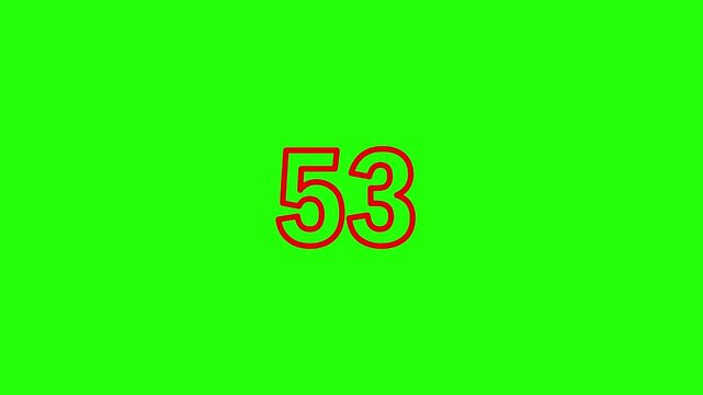 Bright red outline of the number thirty-one prominently displayed on a vibrant neon green background, signifying a numerical value